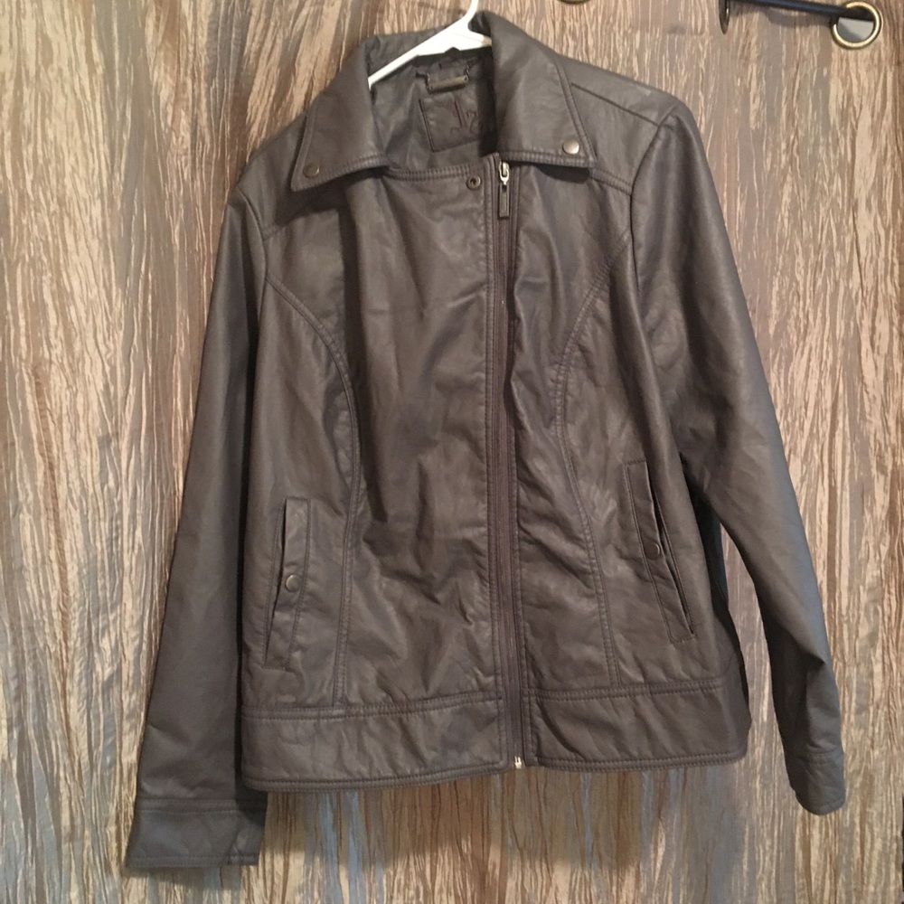 J2 Gray Vegan Leather Jacket